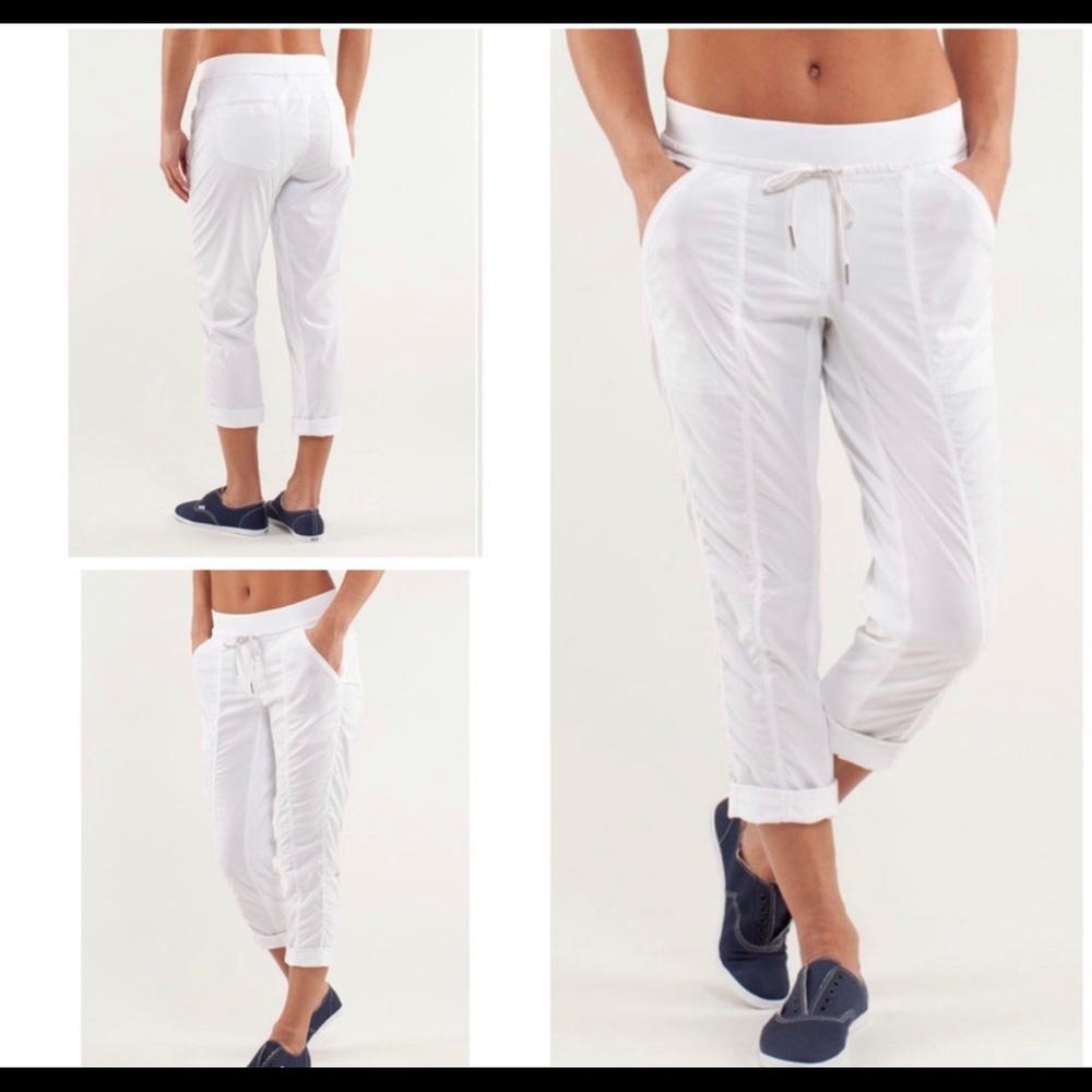 Lululemon Street To Studio Crop White Cargo Pant 4
